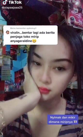 Viral Penjaga Warung Kelontong Mirip Anya Geraldine, Auto Laris!