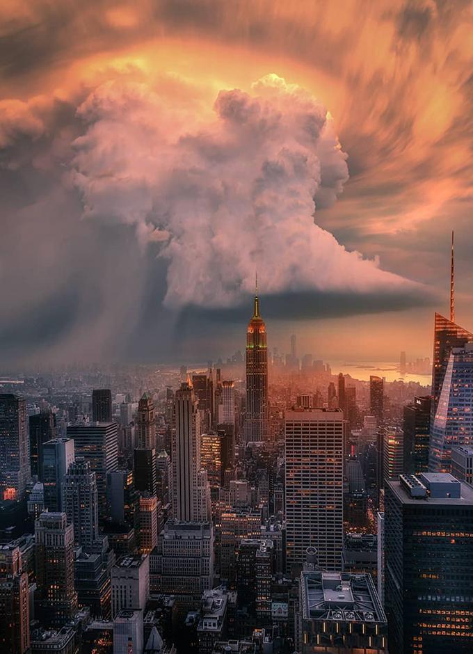 DRAMATIS, Inilah Foto Penampakan Langit Sebelum Badai Datang