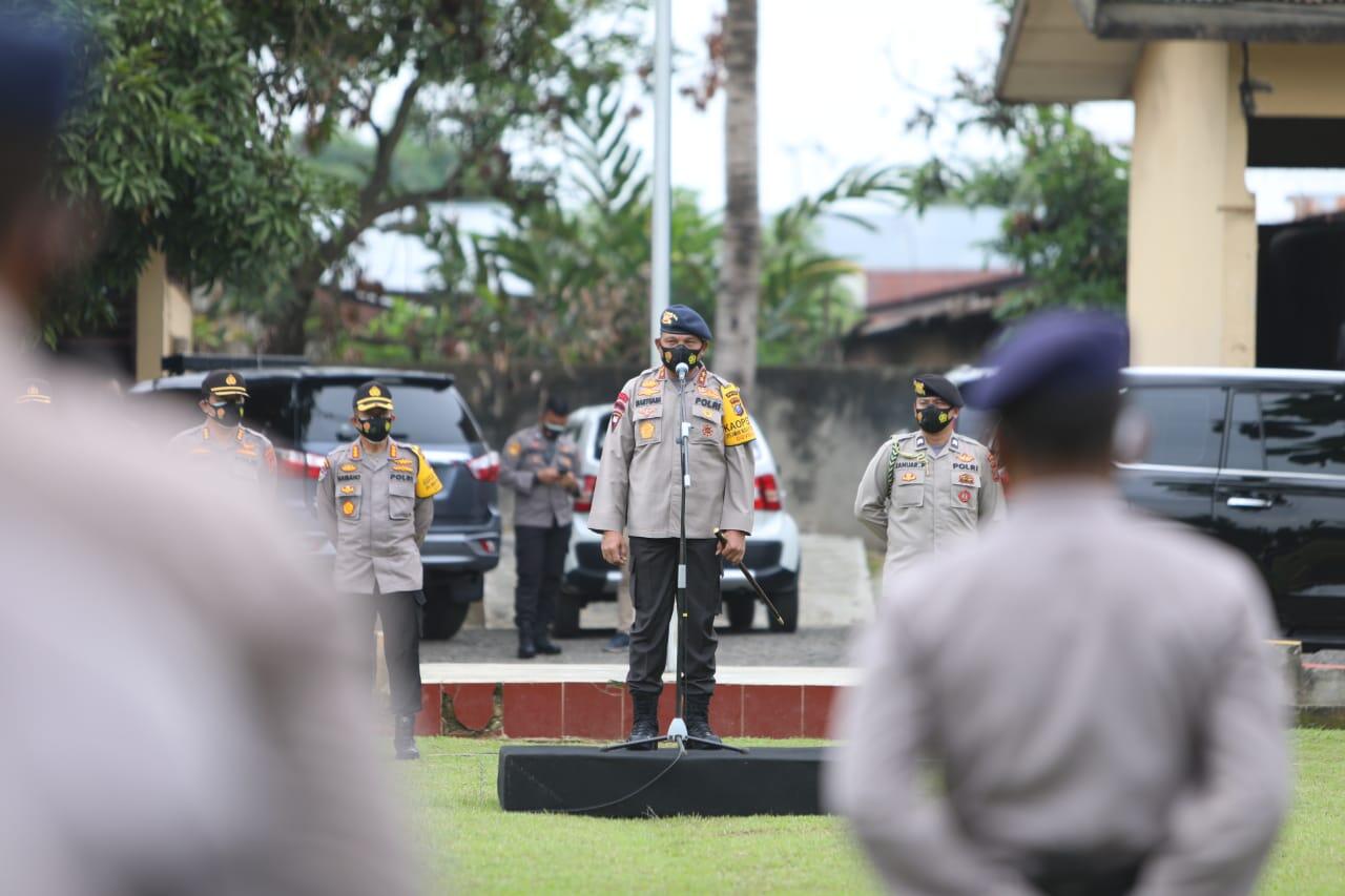 Kapolda Sumut Pimpin Apel Pemberangkatan Personel Sat Brimob Polda Sumut