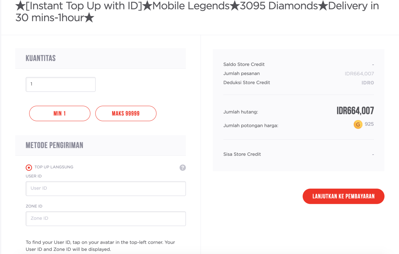 TOP UP DIAMOND MOBILE LEGENDS MURAH