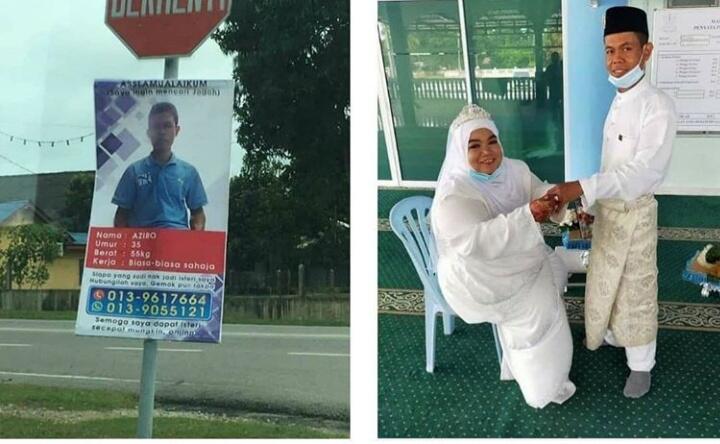 Pasang Spanduk Cari Jodoh di Jalan, Pria Ini Temukan Pasangan Hidup! Jomlo Boleh Coba