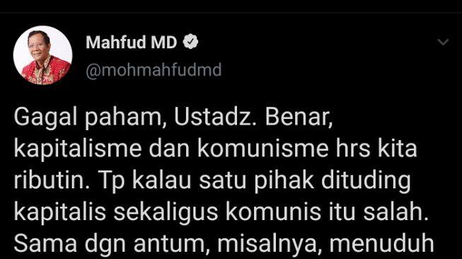 Mahfud MD Adu Mulut dengan HNW Soal UU Ciptaker, Malah Bahas Komunis