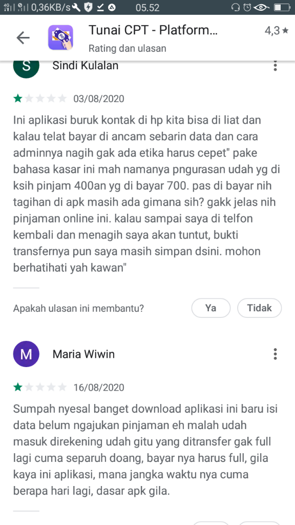 LAPORAN PENIPUAN ONLINE