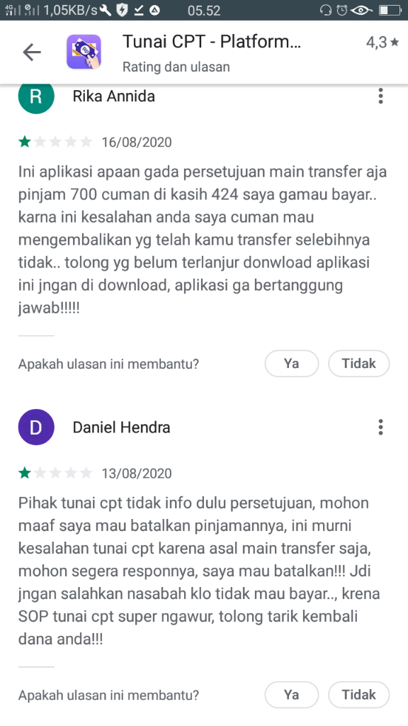 LAPORAN PENIPUAN ONLINE