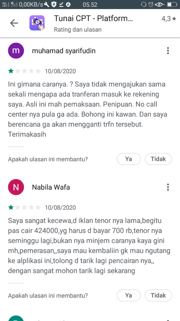 LAPORAN PENIPUAN ONLINE