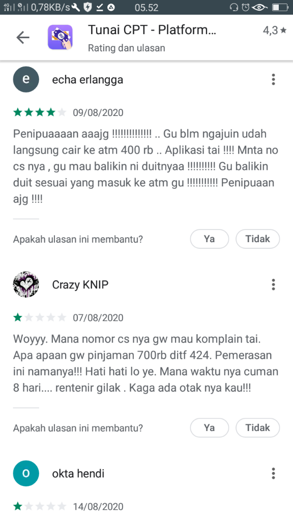 LAPORAN PENIPUAN ONLINE