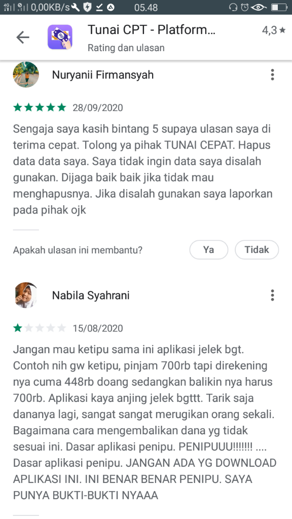 LAPORAN PENIPUAN ONLINE