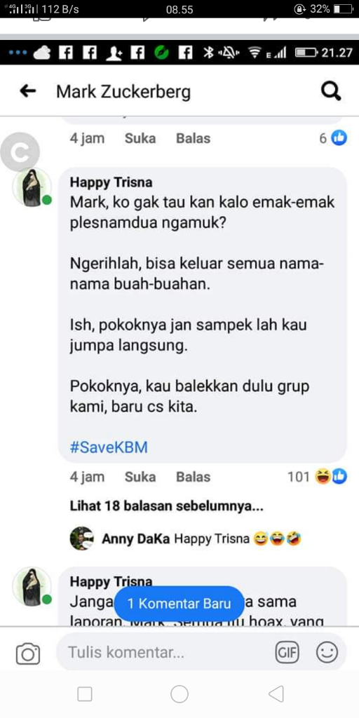 Kolom Komentar CEO Facebook Mendadak Jadi Pelampiasan Para Emak