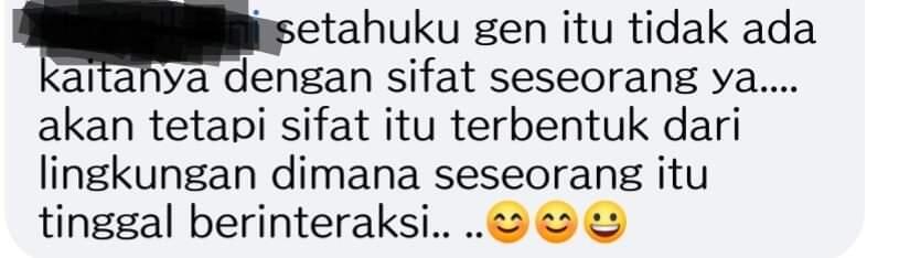 APAKAH DNA/GENETIK ITU BISA JUGA MEMBAWA SIFAT?