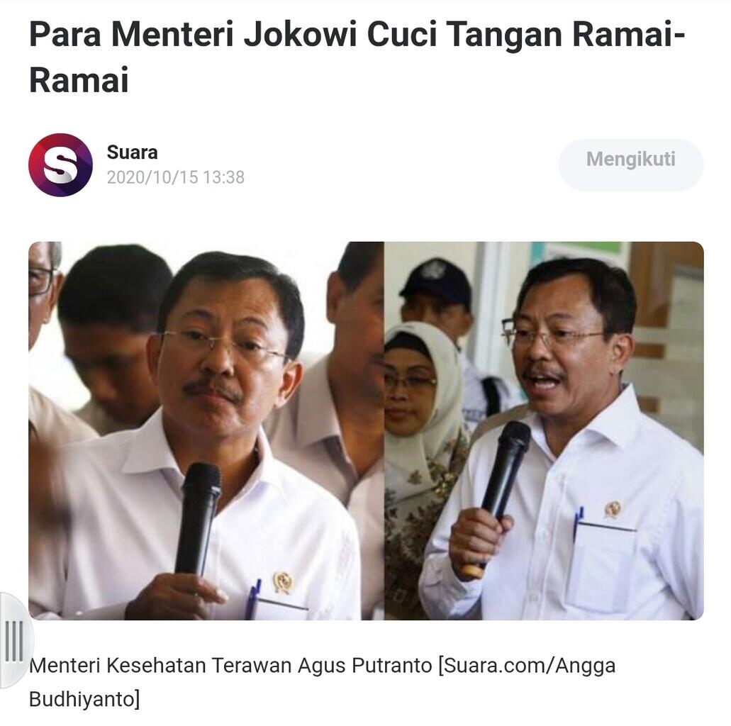 Para Menteri Jokowi Cuci Tangan Ramai-Ramai