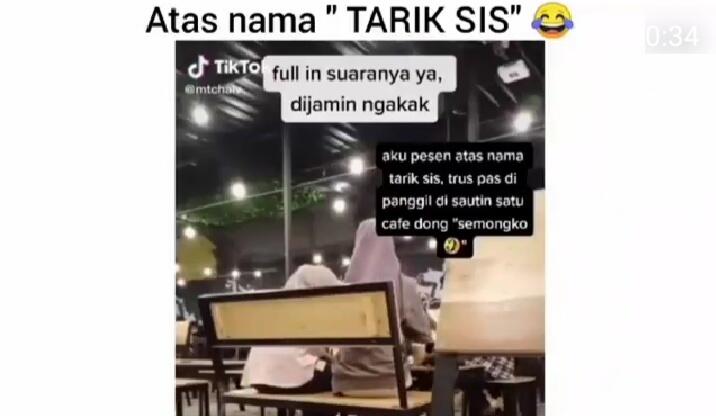 Pengunjung Kafe Jail Pesan Atas Nama &quot;Tarik Sis&quot;, Bikin Waitress Ini Malu! Semongko