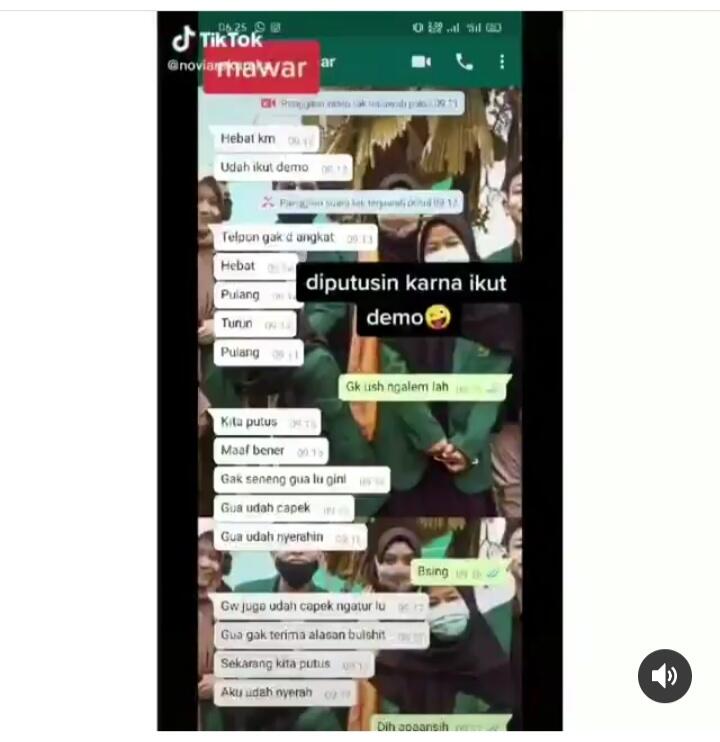 Ikut Demo UU Ciptaker, Mahasiswi ini Malah diputusin Pacarnya, Siapa yang Salah? 
