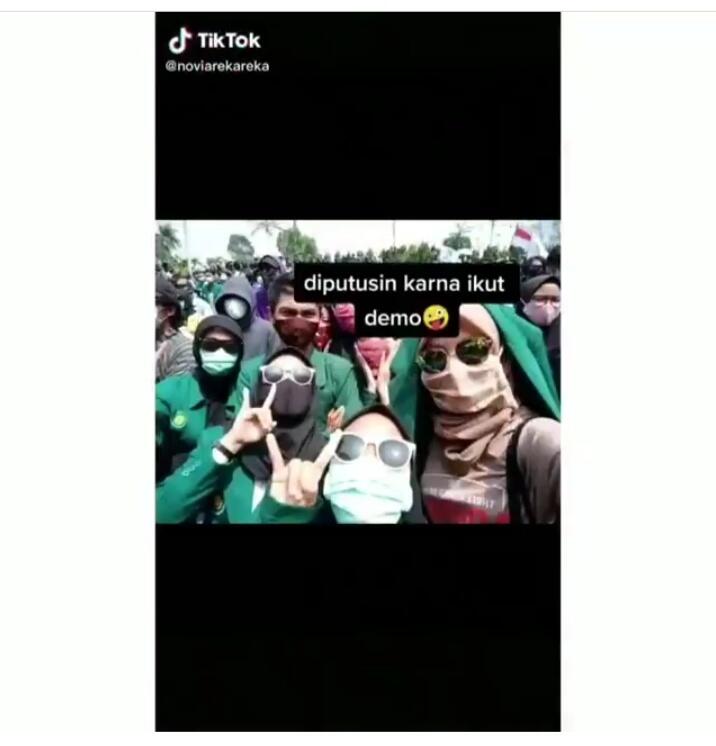 Ikut Demo UU Ciptaker, Mahasiswi ini Malah diputusin Pacarnya, Siapa yang Salah?