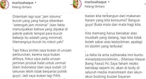 Marissa Haque: UU Cipta Kerja Bikin 87 Persen Muslim Indonesia Murtad
Umat Islam