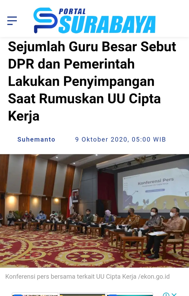 Diksi Cacat di UU Ciptaker Tuai Protes, Jokowi Didesak Terbitkan Perppu
