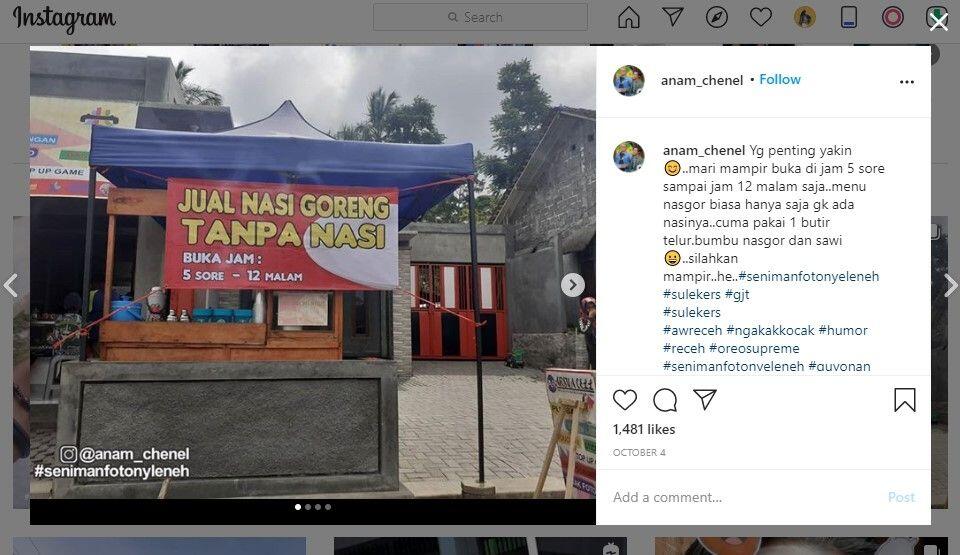 Viral Warung Jual Nasi Goreng Tanpa Nasi, Bikin Warganet Geleng-geleng