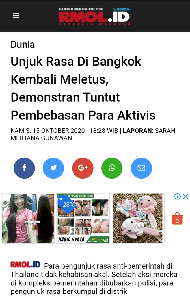 BEM SI Akan Unjuk Rasa Siang Ini, Tolak UU Cipta Kerja dan Kecam Kekerasan Aparat