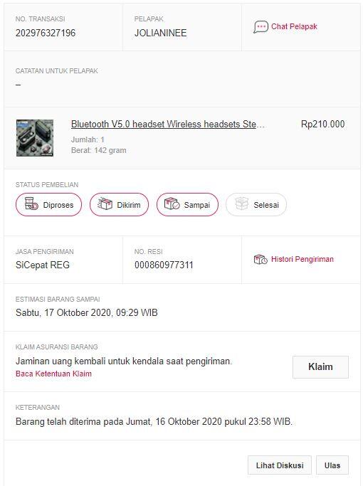 Seller bukalapak berbelit2, plus admin complain handler yang konyol.