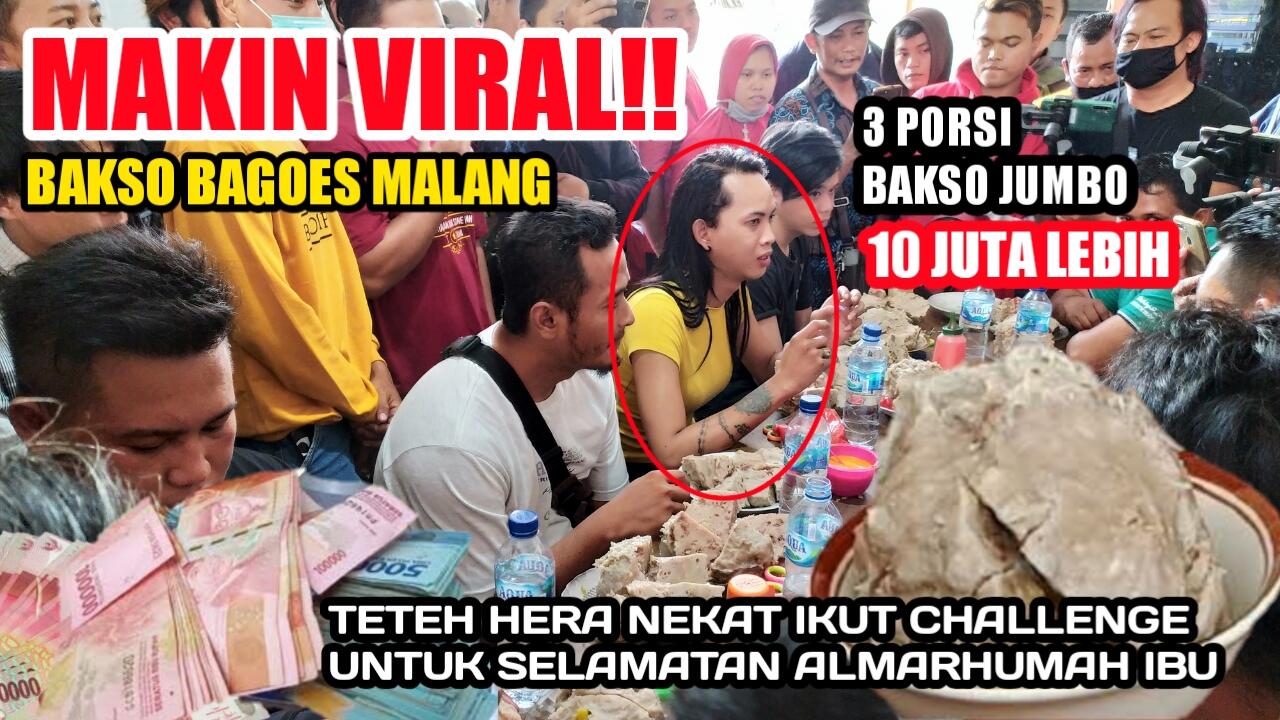 CHALLENGE BAKSO BAGOES DAPAT PULUHAN JUTA !! PERJUANGAN TETEH HERA DEMI ALMARHUM IBU
