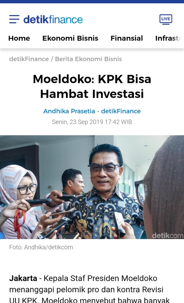 Agus Rahardjo Duga UU KPK Satu Paket Omnibus Law Cipta Kerja