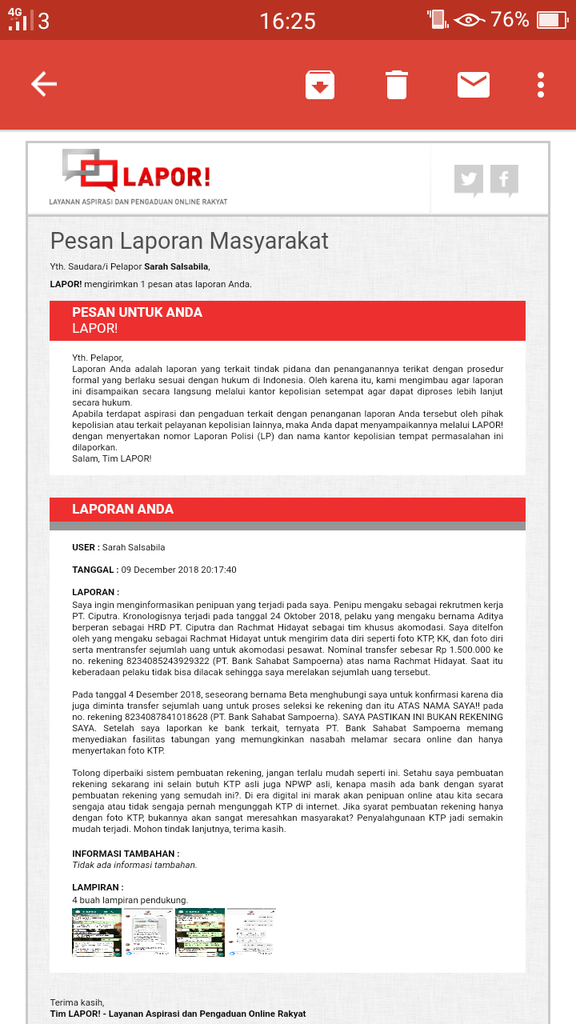 PENIPUAN REKENING ONLINE SOBATKU PT BANK SAHABAT SAMPOERNA