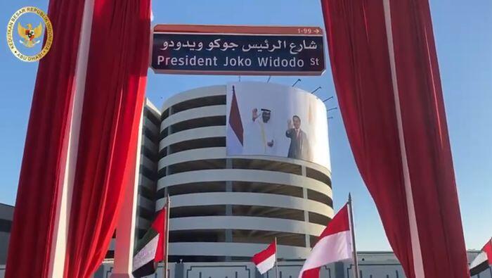 Penampakan Jalan Presiden Joko Widodo di Abu Dhabi