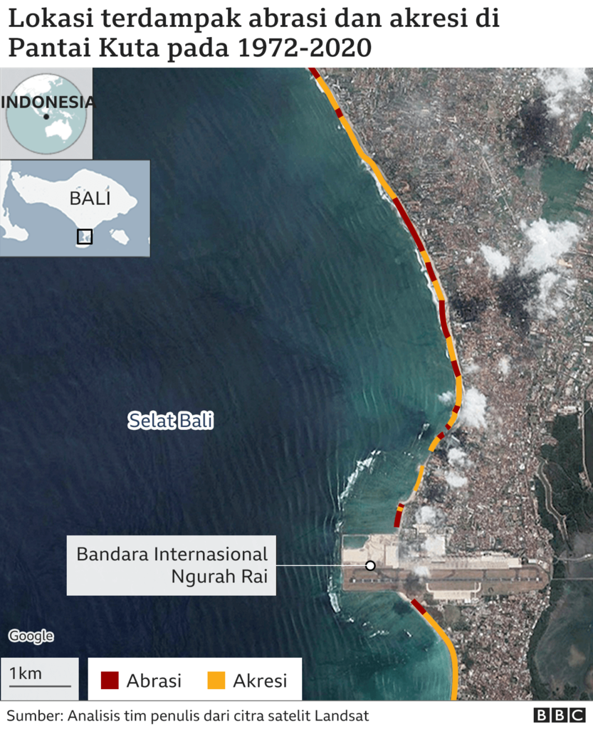 Bali Hadapi Abrasi Pantai Kuta Yang Parah dan Sangat Fatal, Mencapai Puluhan Meter