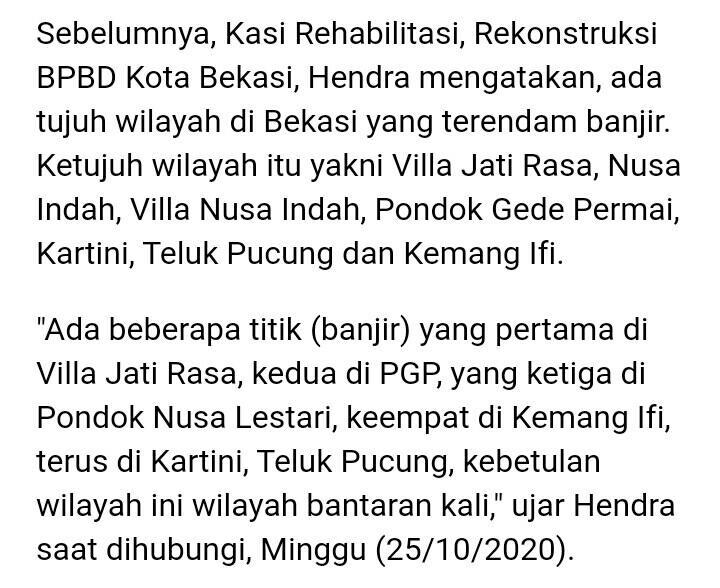 Terendam Banjir 1 Meter, Aliran Listrik Pondok Gede Permai Diputus Sementara