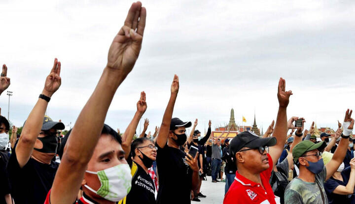 Tantang Pemerintah, Puluhan Ribu Rakyat Thailand Ikuti Demonstrasi