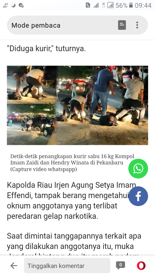 Kompol IZ Didor Terciduk Bawa Sabu 16 Kg, Kapolda Riau: Pengkhianat!

