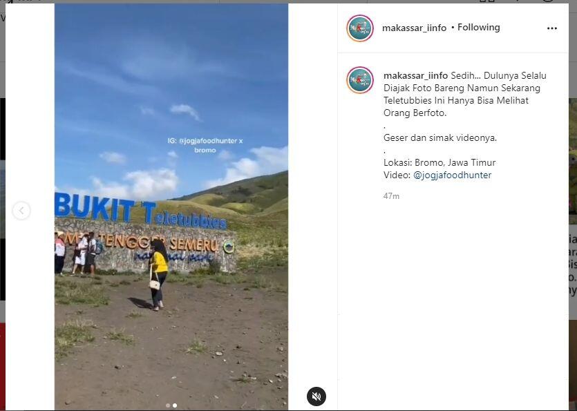 Dulu Diajak, Kini Badut Teletubbies Bromo Cuma Melongo Lihat Turis Berfoto