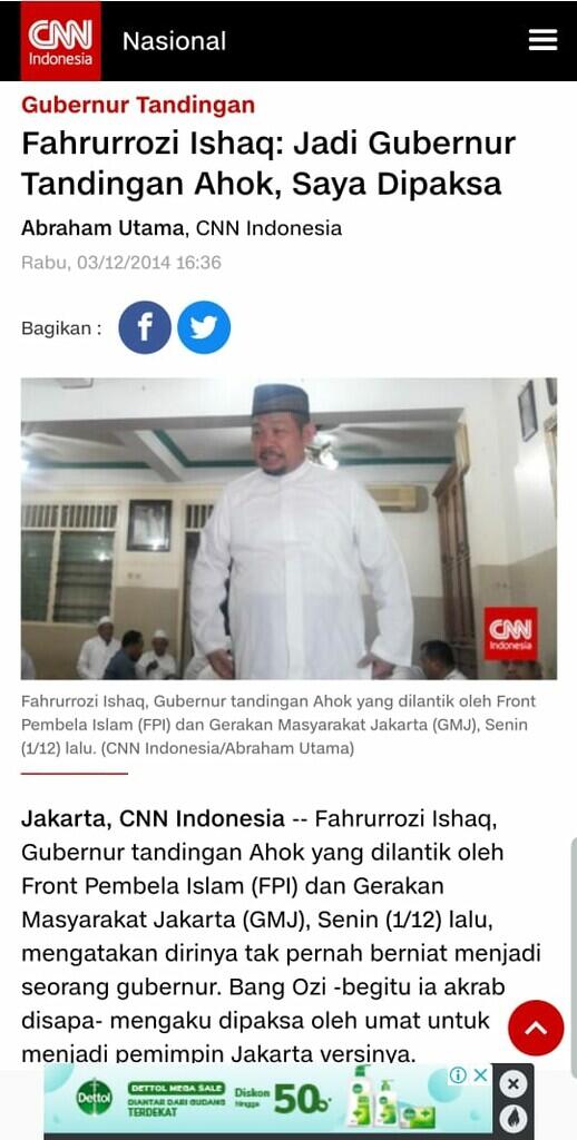 Fahrurrozi Ishaq, 'Gubernur Bayangan' Lawan Ahok, Meninggal karena Corona