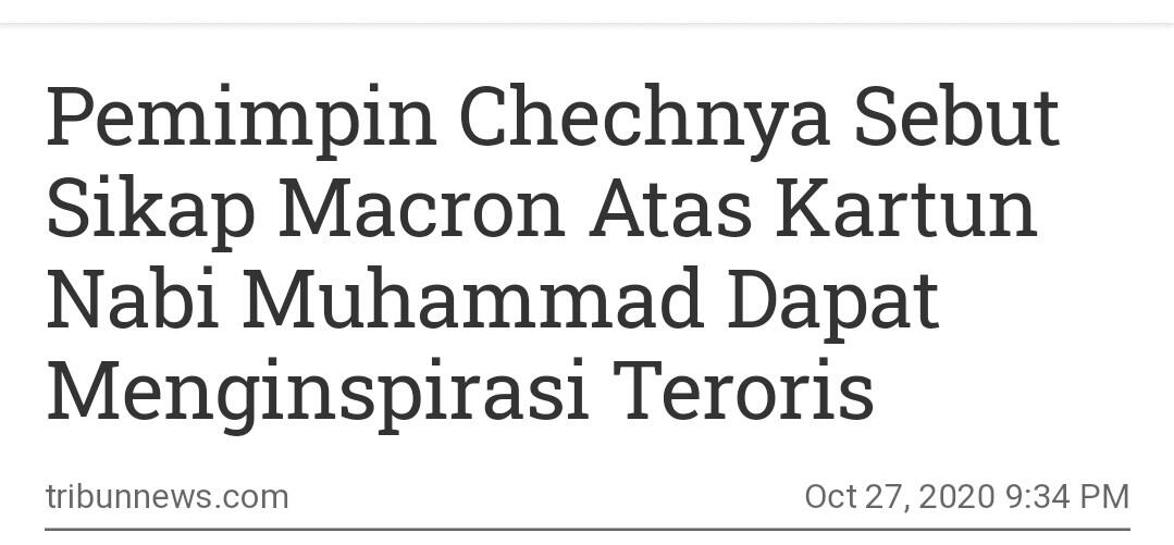 KRITIK UNTUK PRESIDEN PRANCIS