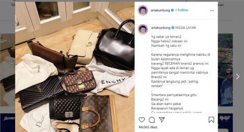 Ferdinand Tantang Arie Untung Bakar Tas Brand Prancis, Jangan Cuma Ditaruh