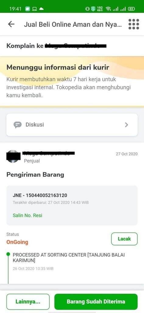 Kecewa dengan Tokopedia, memperbolehkan pengiriman asal berbeda dengan lokasi toko