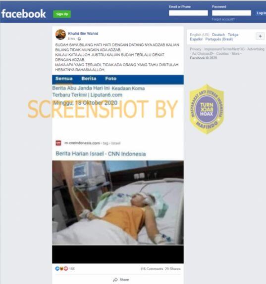 CEK FAKTA: Benarkah Abu Janda Saat Ini Sedang Koma?