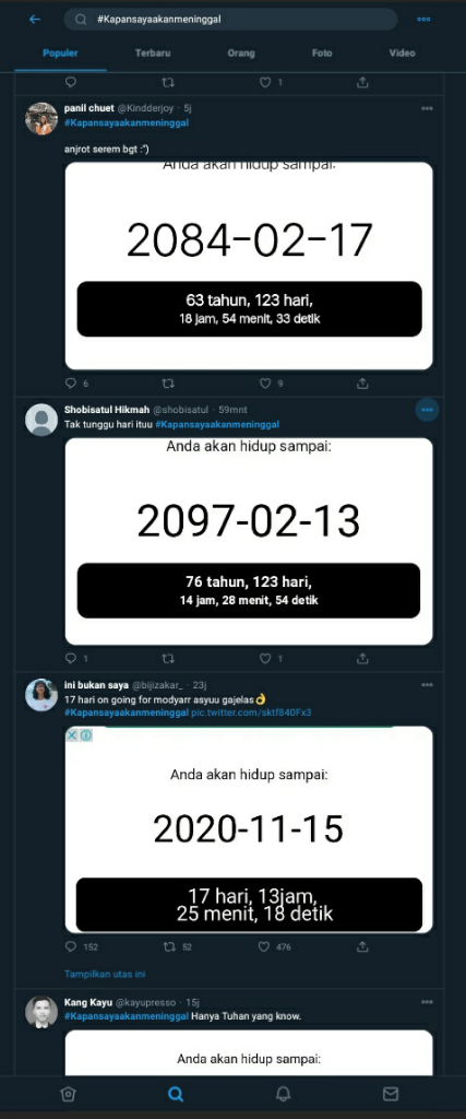 Kapan Saya Akan Meninggal?