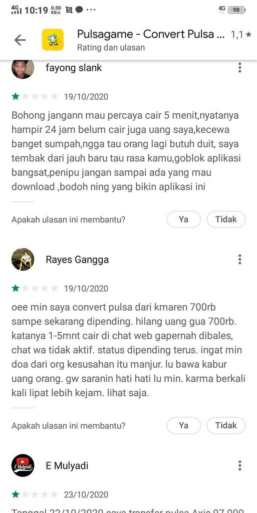 Admin jasa convert pulsa samsudin abas pulsagame.com penipu