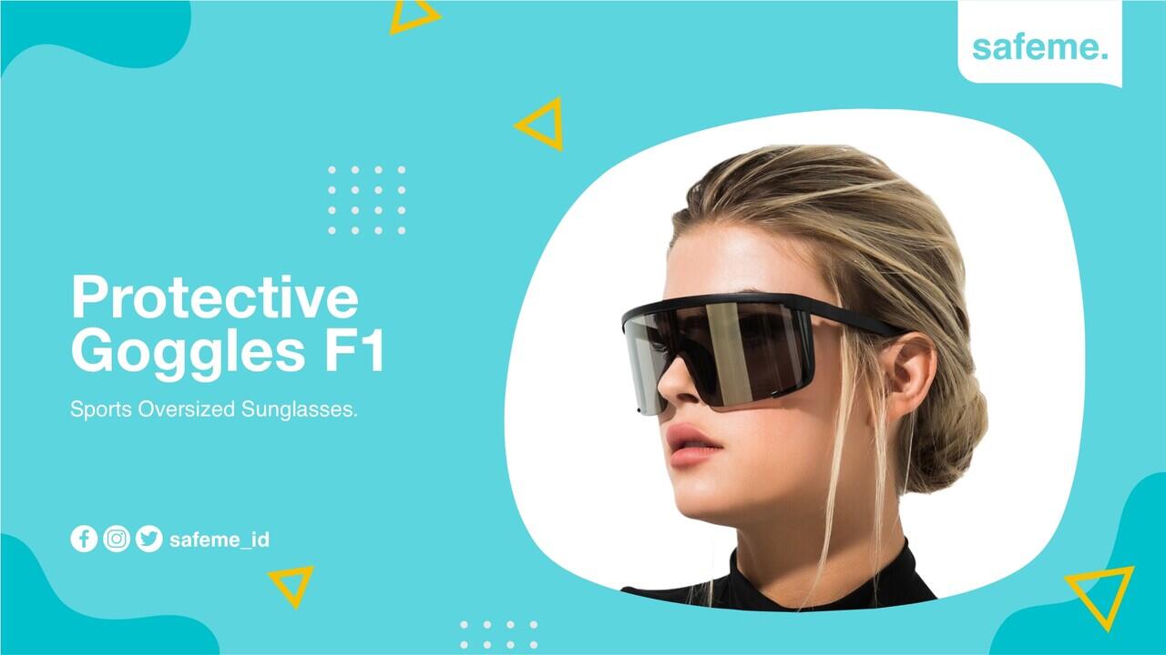 Kacamata Gowes Sepeda Wanita Pria Fashion Terbaru Sports Sunglasses Safety Goggles F1
