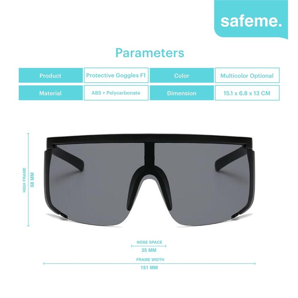Kacamata Gowes Sepeda Wanita Pria Fashion Terbaru Sports Sunglasses Safety Goggles F1