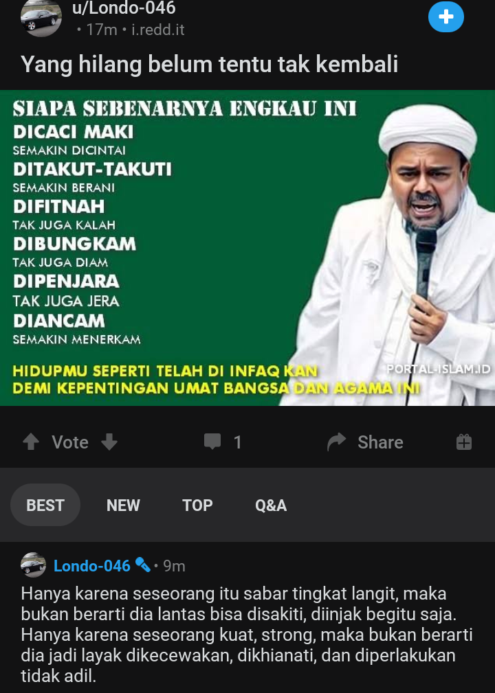 Ketika iman sudah disetir politik, masih perlukah kehadiran sosok Habib Rizieq?