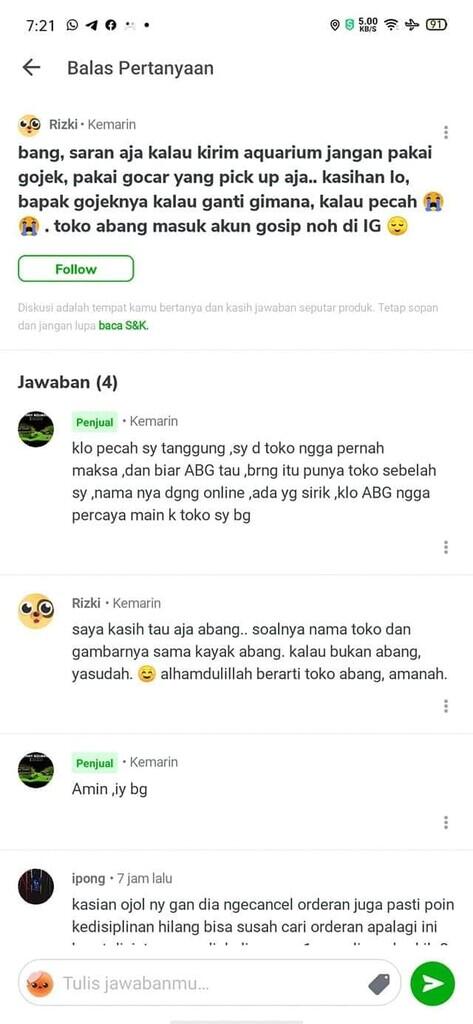 Kang Akuarium Makin Kaya VS Ojol Amsiong