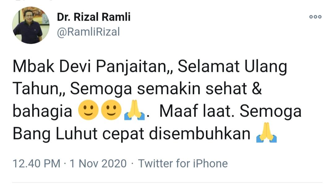 Menteri Luhut Dikabarkan Dirawat di Rumah Sakit, Orang Dekat LBP: Pak Menko Sehat