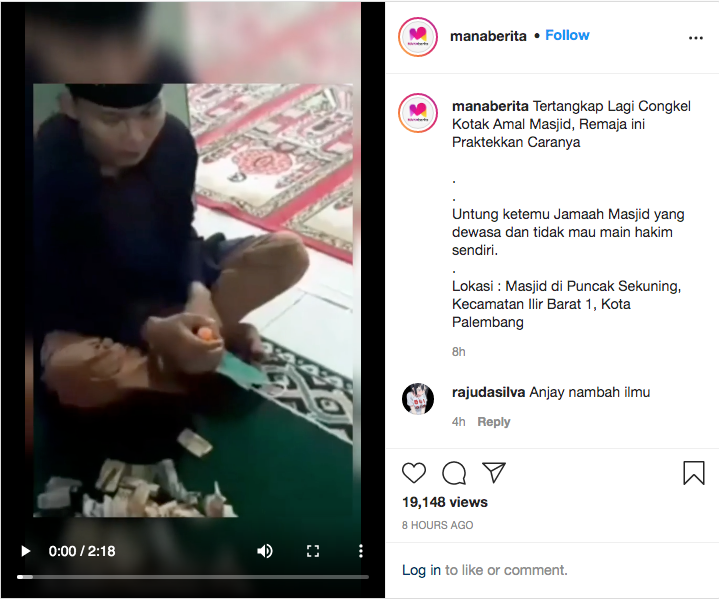 Viral Maling Kotak Amal Ditangkap Malah Bagi-bagi Tutorial Colong Duit Umat