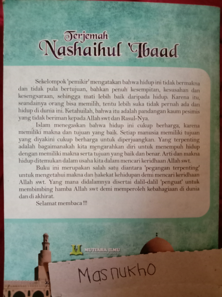 &#91;COC&#93; Review Buku Nashaihul Ibaad, Karya Syeikh Nawawi Al-Bantani!
