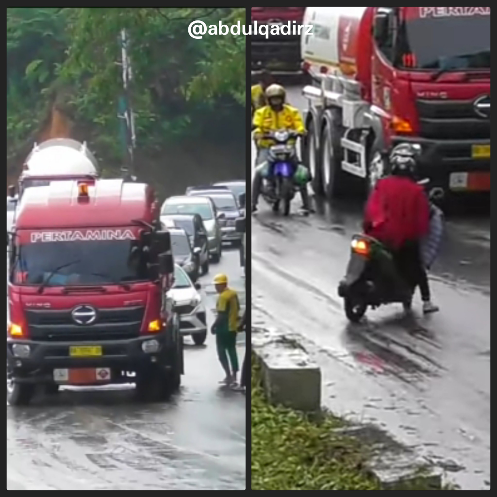 Layaknya film balapan, emak-emak ini ngedrift di jalanan