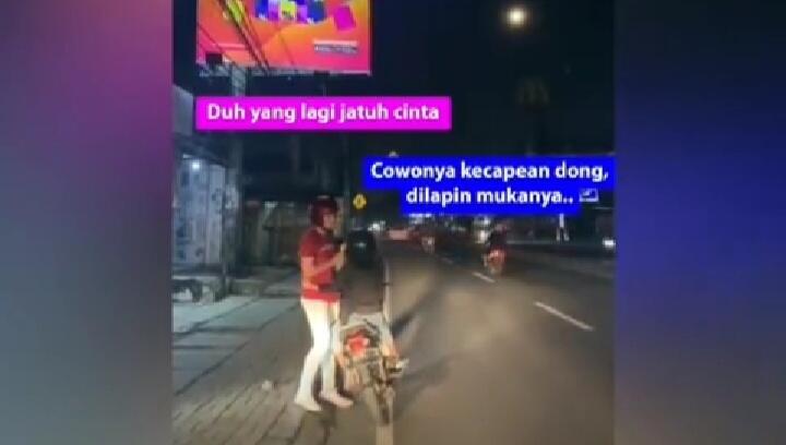 Bikin Gagal Fokus, Sepasang Kekasih Romantis di Jalanan Ini Buat Celaka Orang Lain!