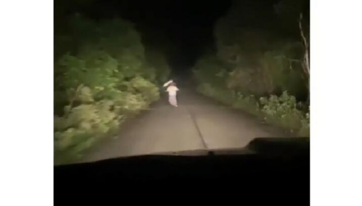 Misterius, Video Sosok Bocah Bersepeda di Jalan Tengah Hutan Pada Waktu Malam Hari!