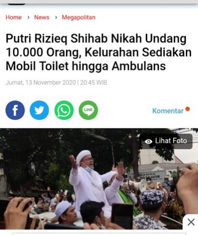 Jelang Pernikahan Putri Habib Rizieq, Tenda di Jalan Petamburan Mulai Dipasang