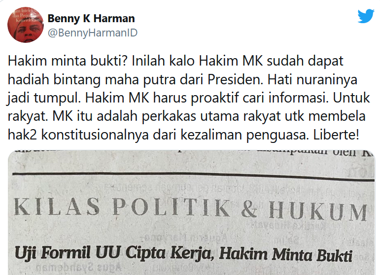 Singgung Omnibus Law, Habib Rizieq: Ini UU Prosesnya Lucu